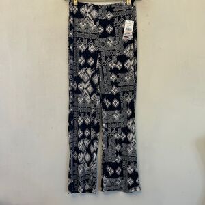 Karen Kane black white patterned wide leg pants  Size S New